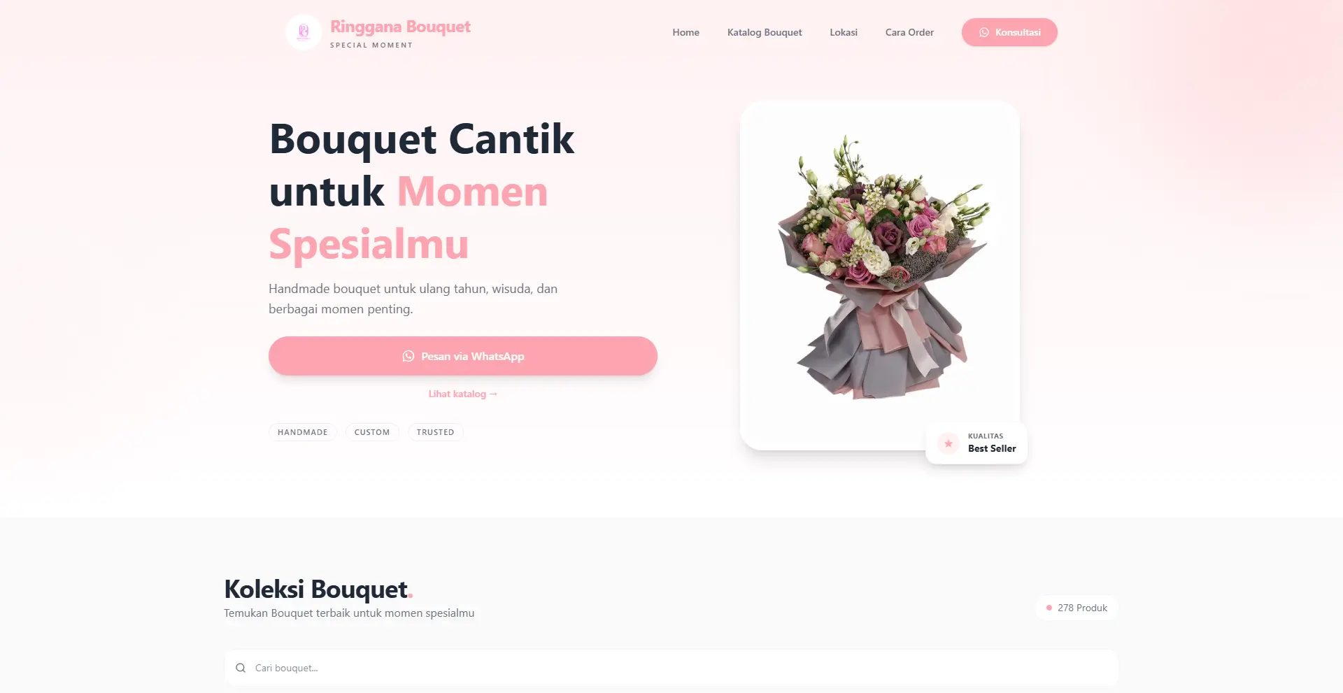 Ringgana Bouquet Showcase